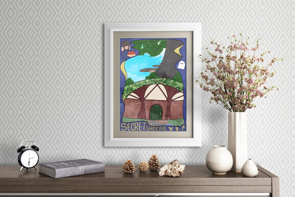 Secret Sheepie Fantasy Bookcover Art Print