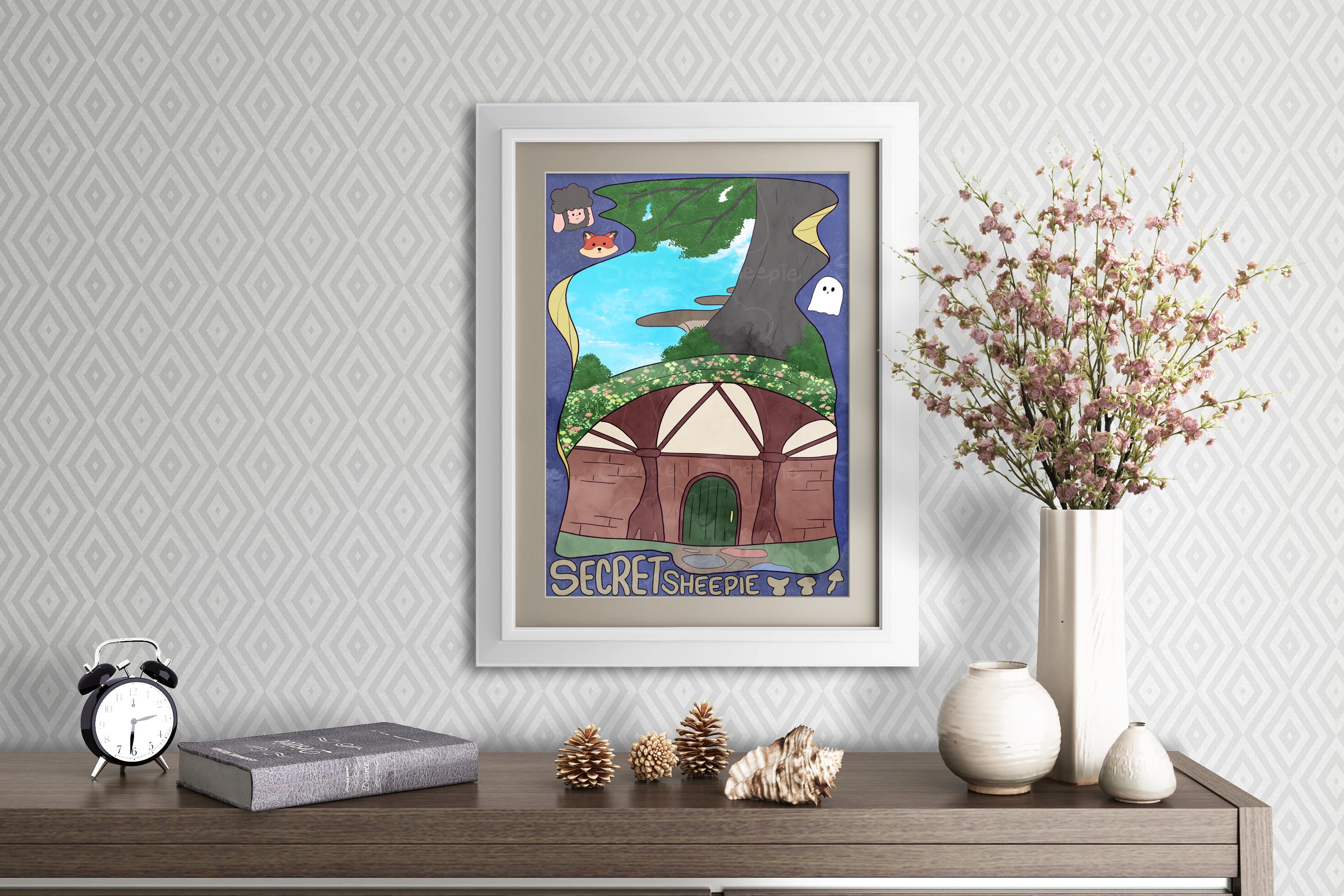 Secret Sheepie Fantasy Bookcover Art Print