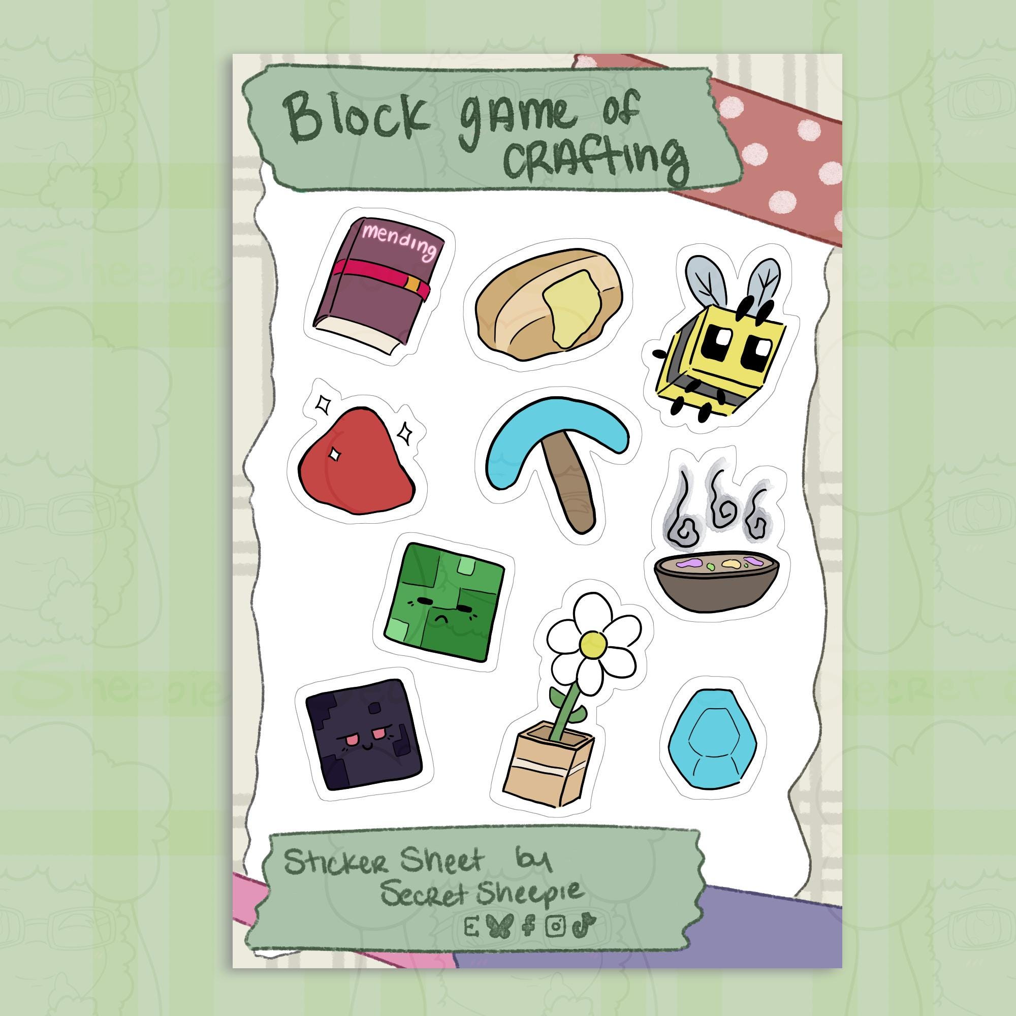 Block Game Sticker Sheet