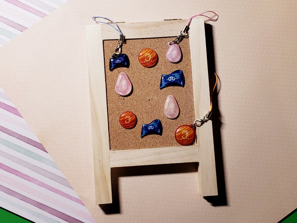 Kawaii DoM+DoW Job Stones — Handmade Pins Bundle