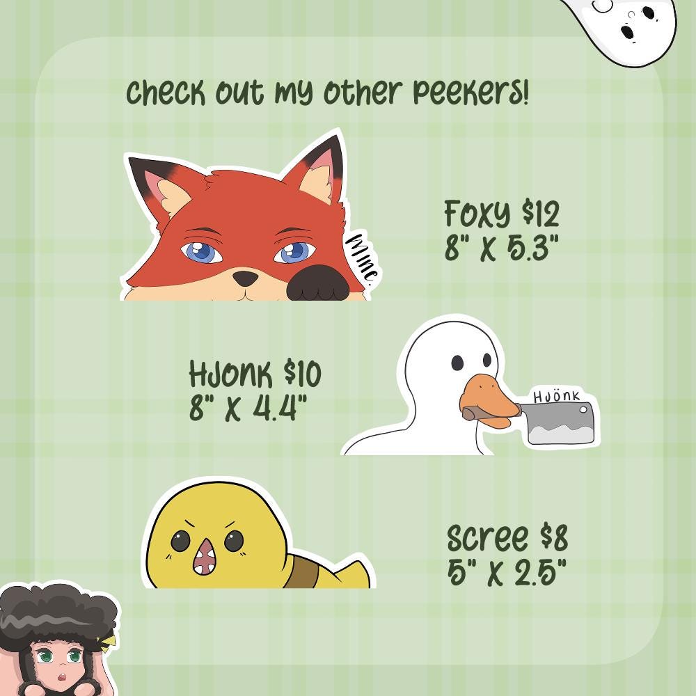 Foxy "Mine" Peeker Sticker
