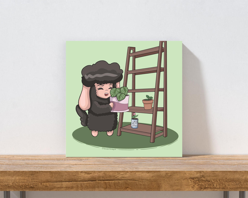 Sheepie Green Thumb Art Print