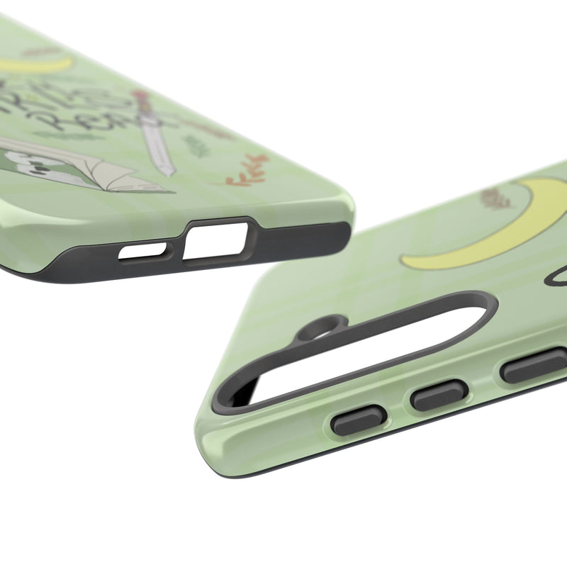 Cozy Girls Read Phone Case — Green Moonlit Reading Design