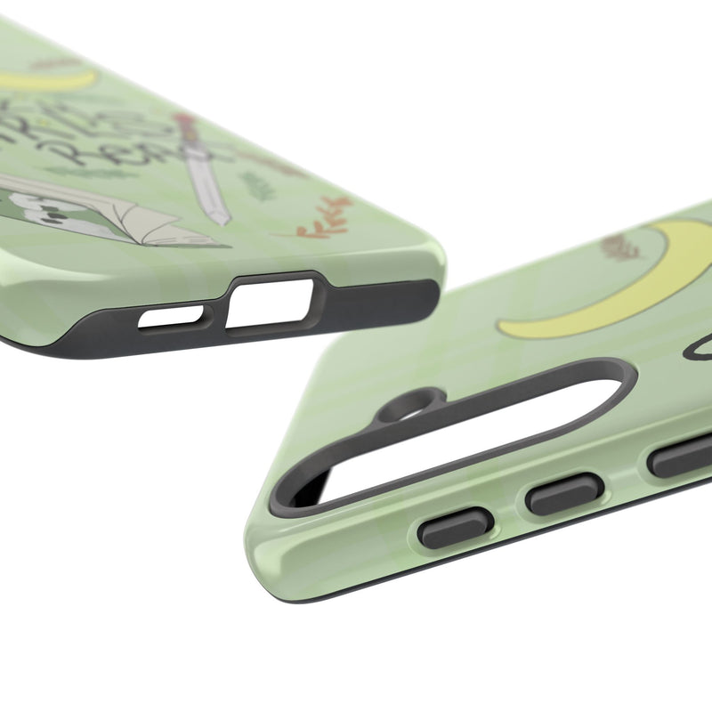 Cozy Girls Read Phone Case — Green Moonlit Reading Design