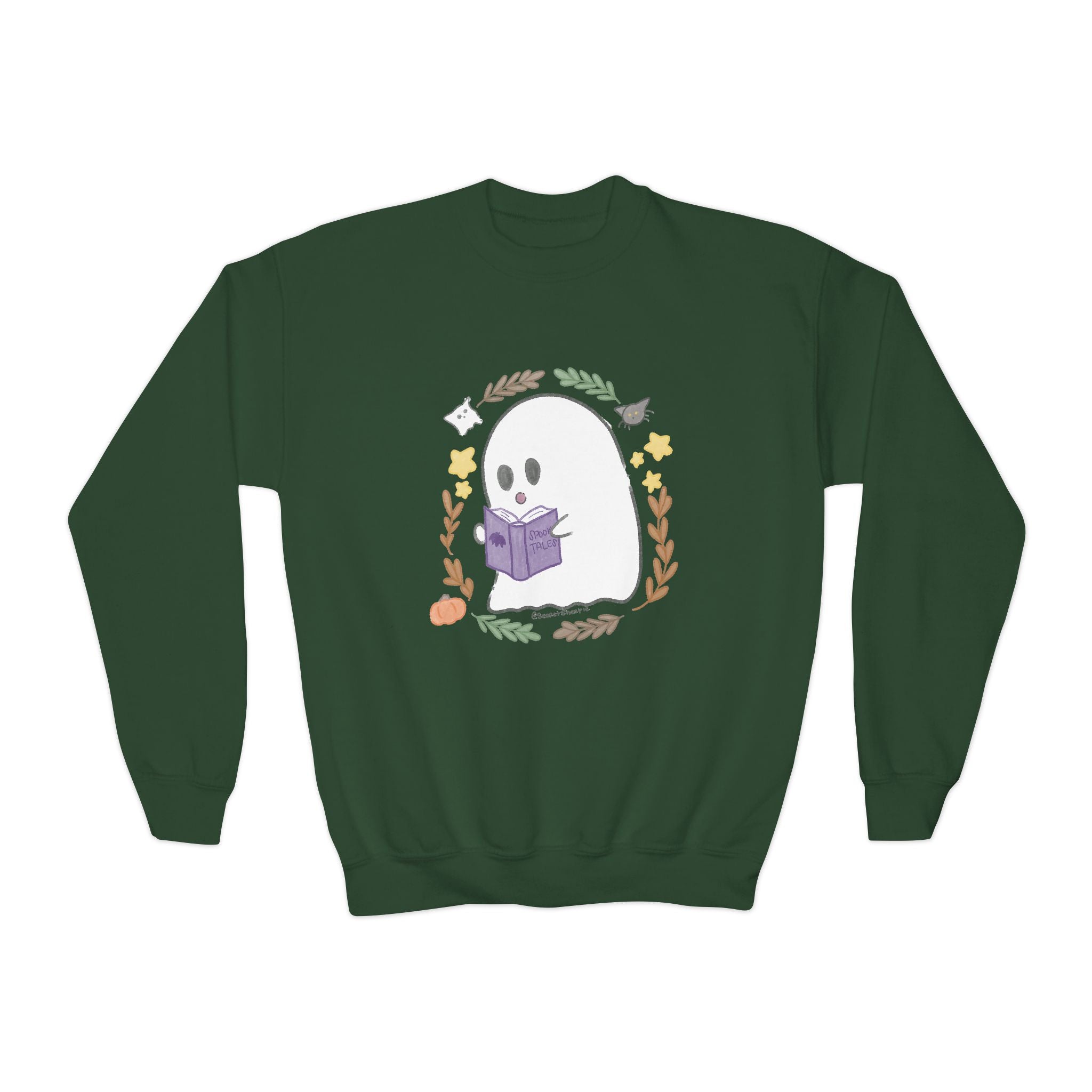 Ghostie Bookworm Youth Crewneck