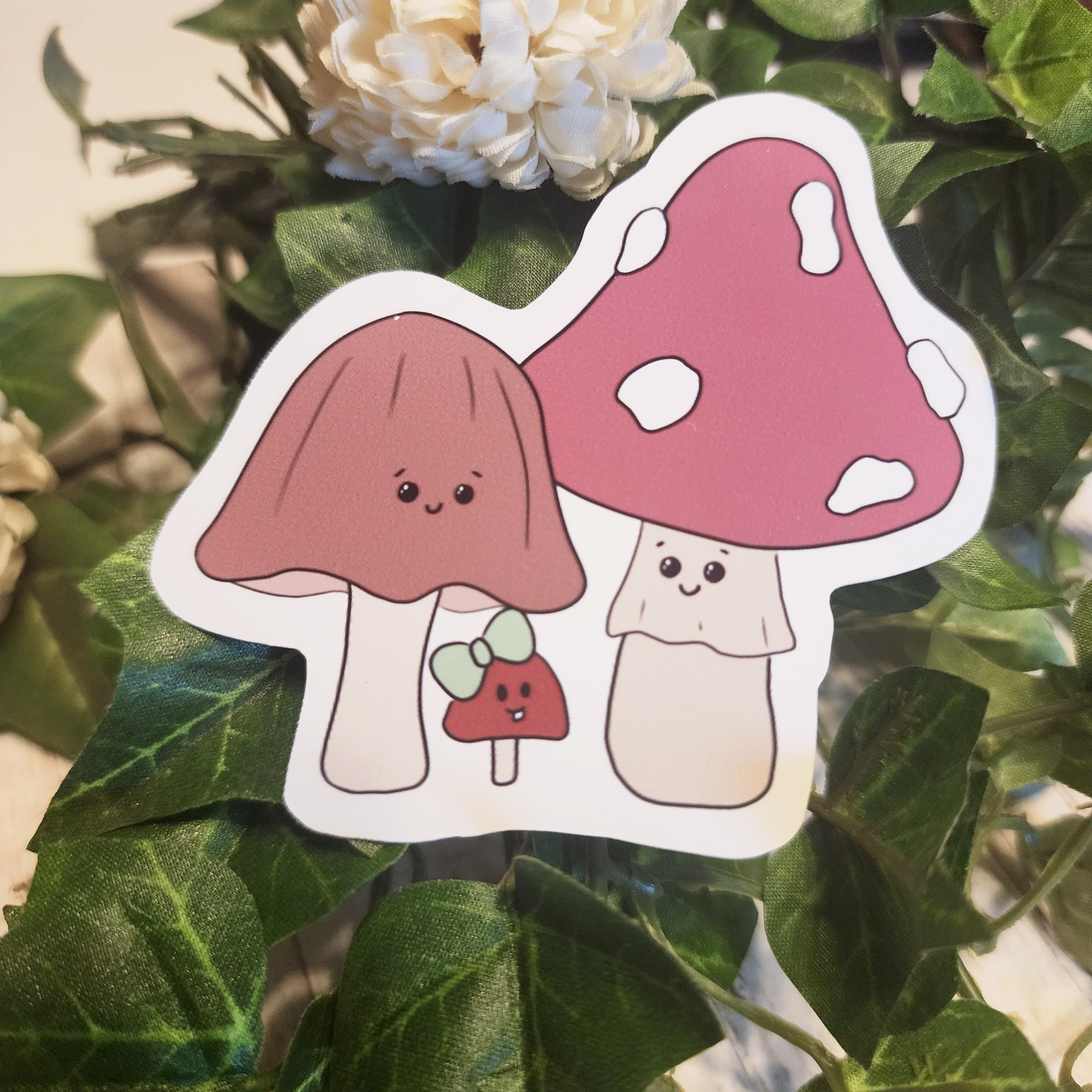 Kawaii Mushroom Family
