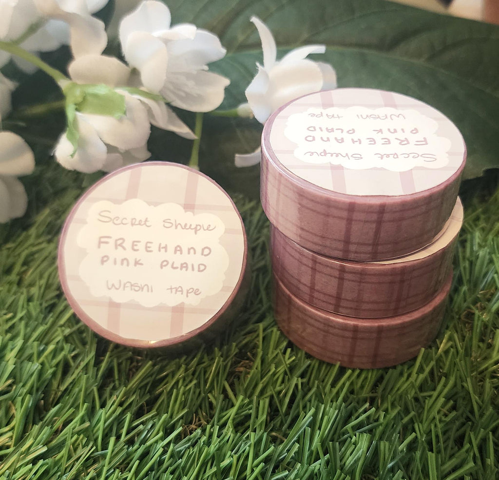 Cozy Pink Plaid Washi Tape