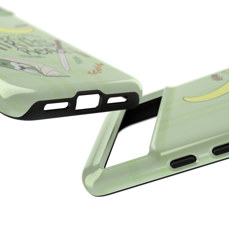 Cozy Girls Read Phone Case — Green Moonlit Reading Design