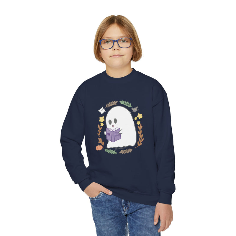 Ghostie Bookworm Youth Crewneck