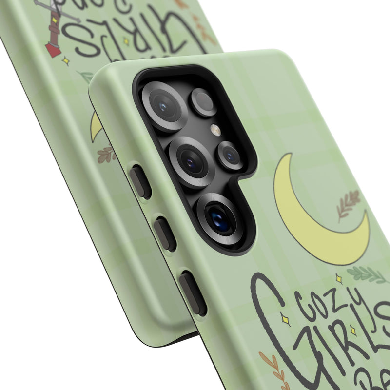 Cozy Girls Read Phone Case — Green Moonlit Reading Design