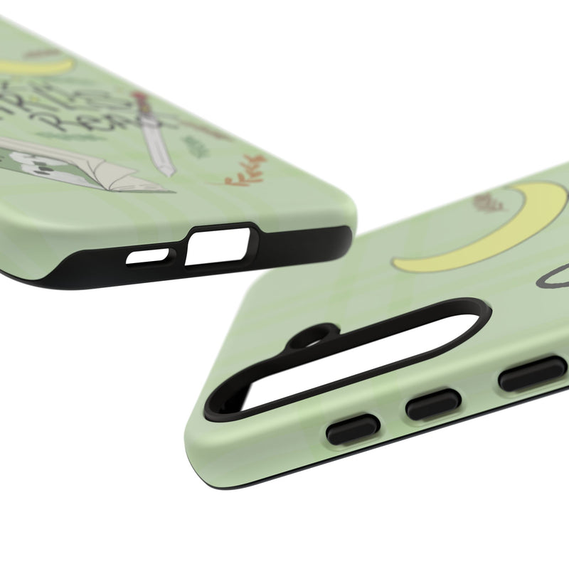 Cozy Girls Read Phone Case — Green Moonlit Reading Design