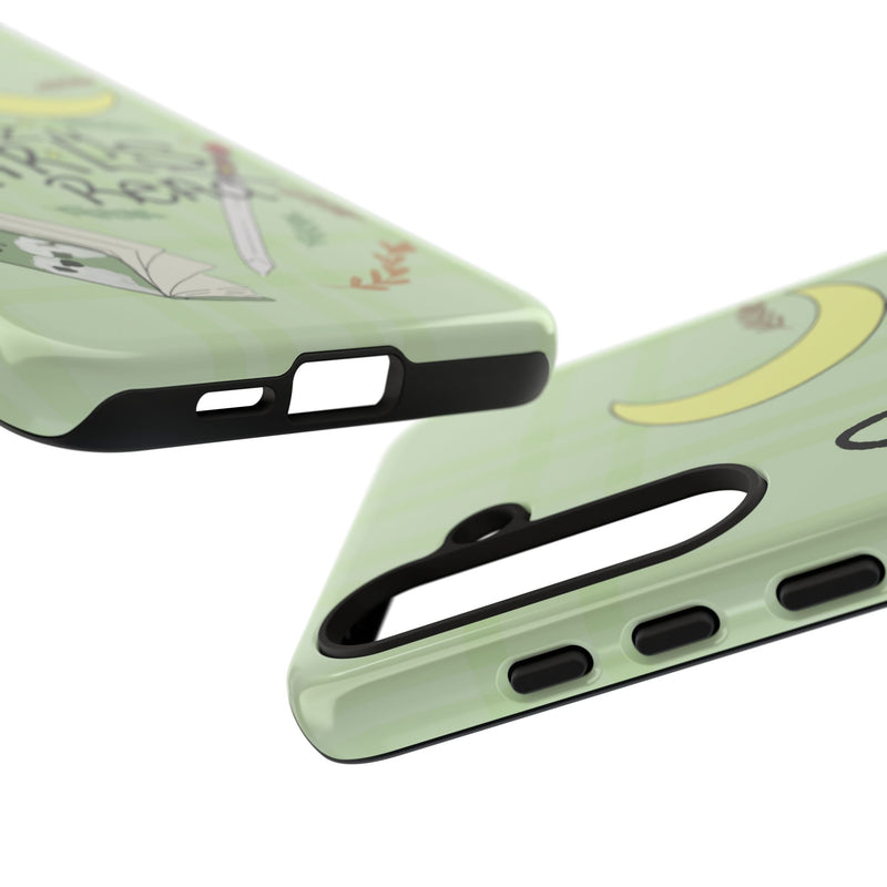Cozy Girls Read Phone Case — Green Moonlit Reading Design