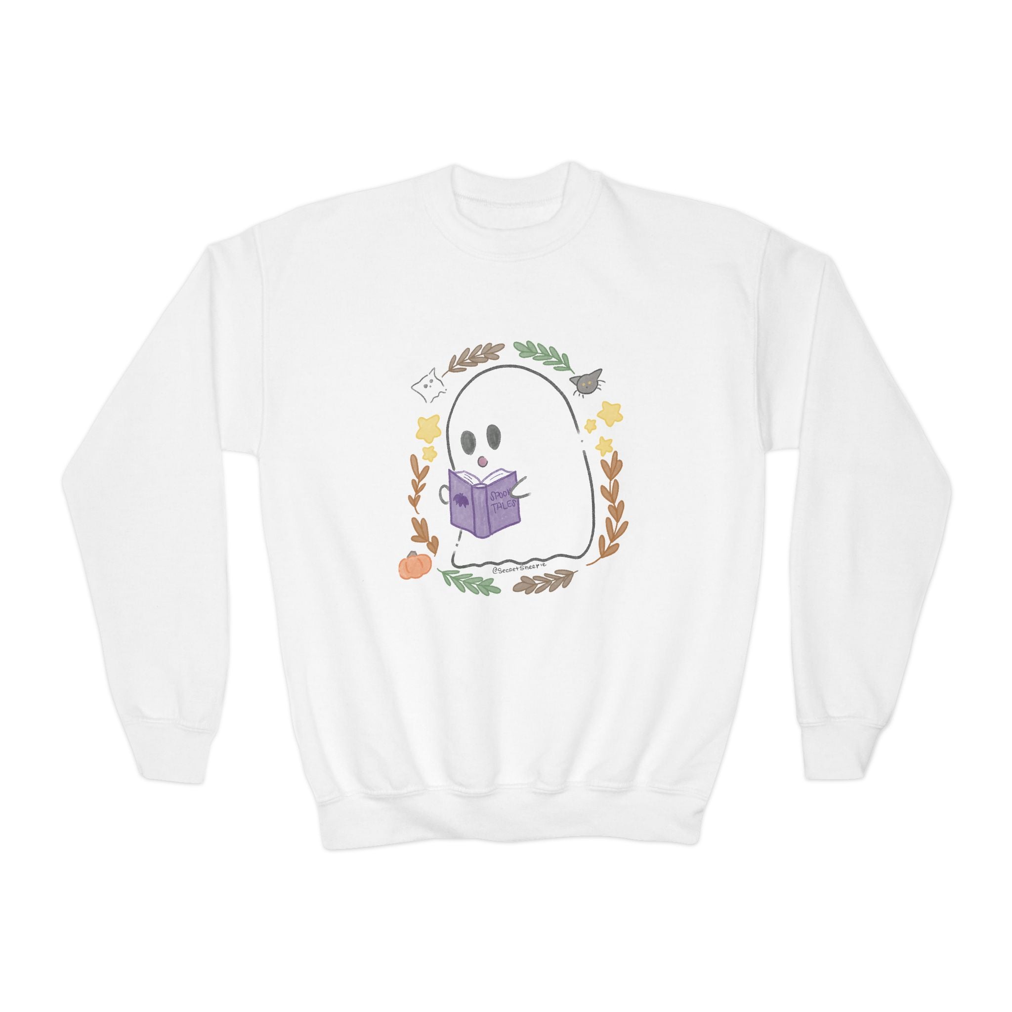 Ghostie Bookworm Youth Crewneck