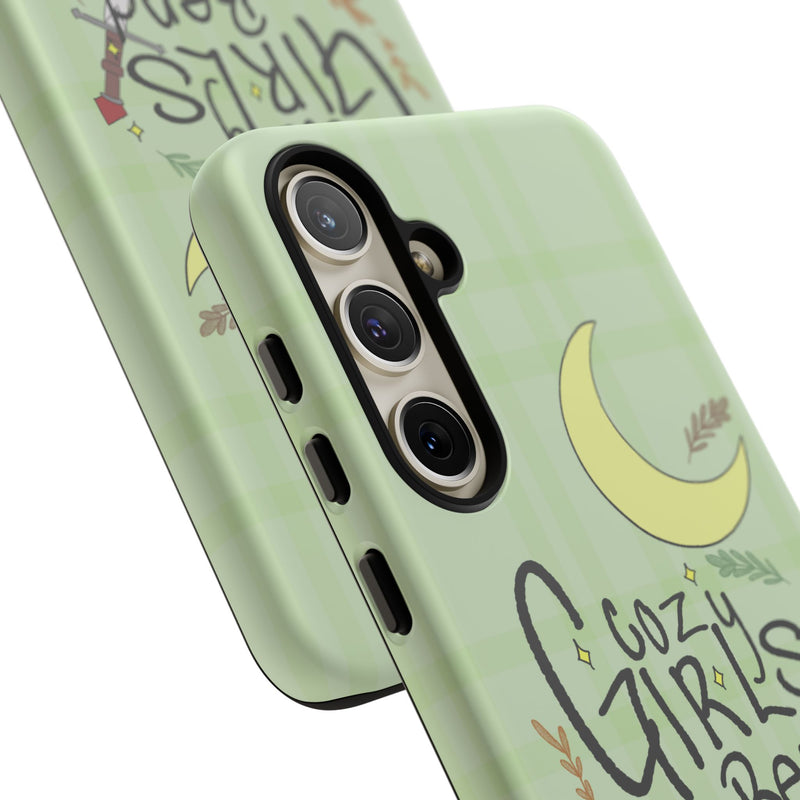Cozy Girls Read Phone Case — Green Moonlit Reading Design