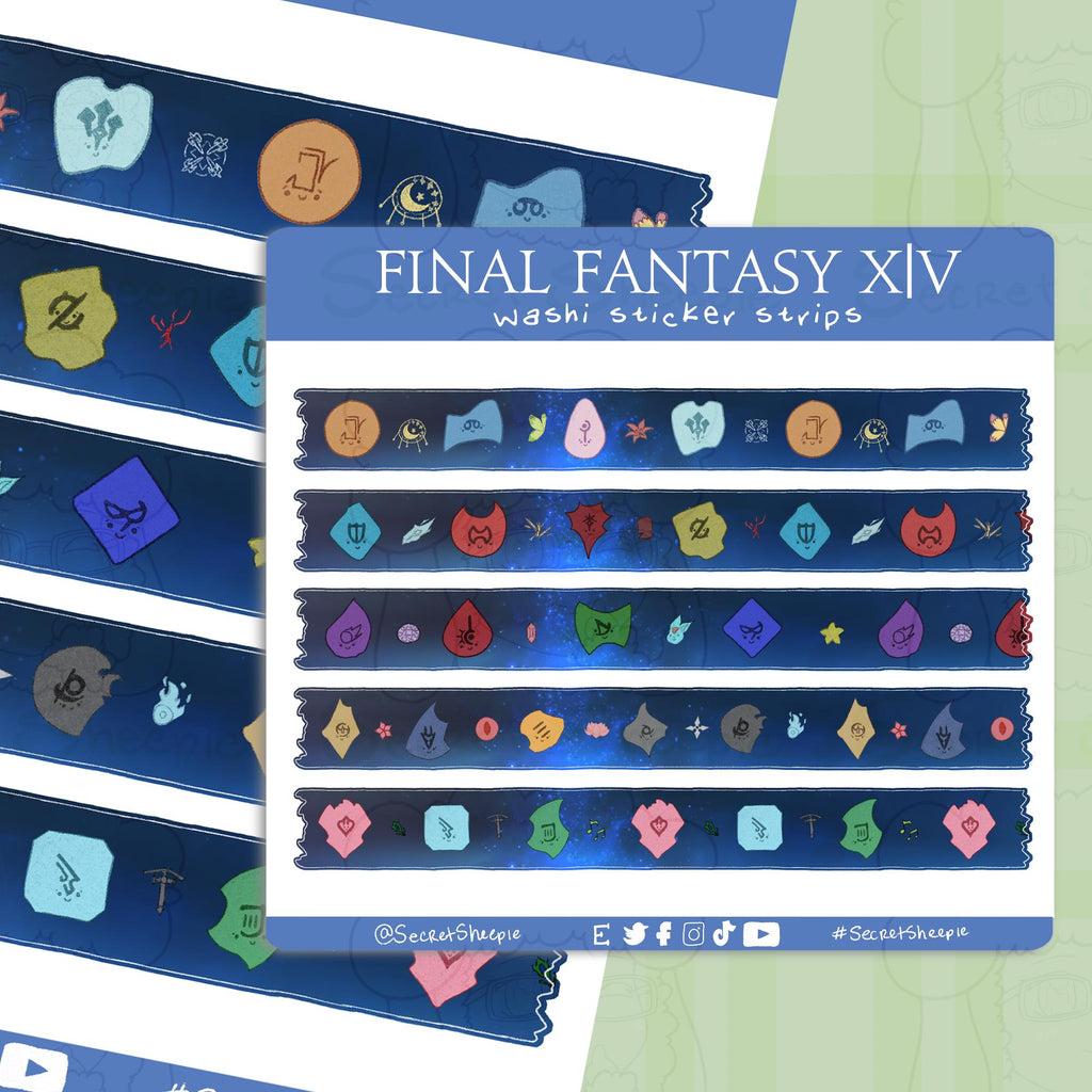 Job Stone Washi Tape Strips Sticker Sheet