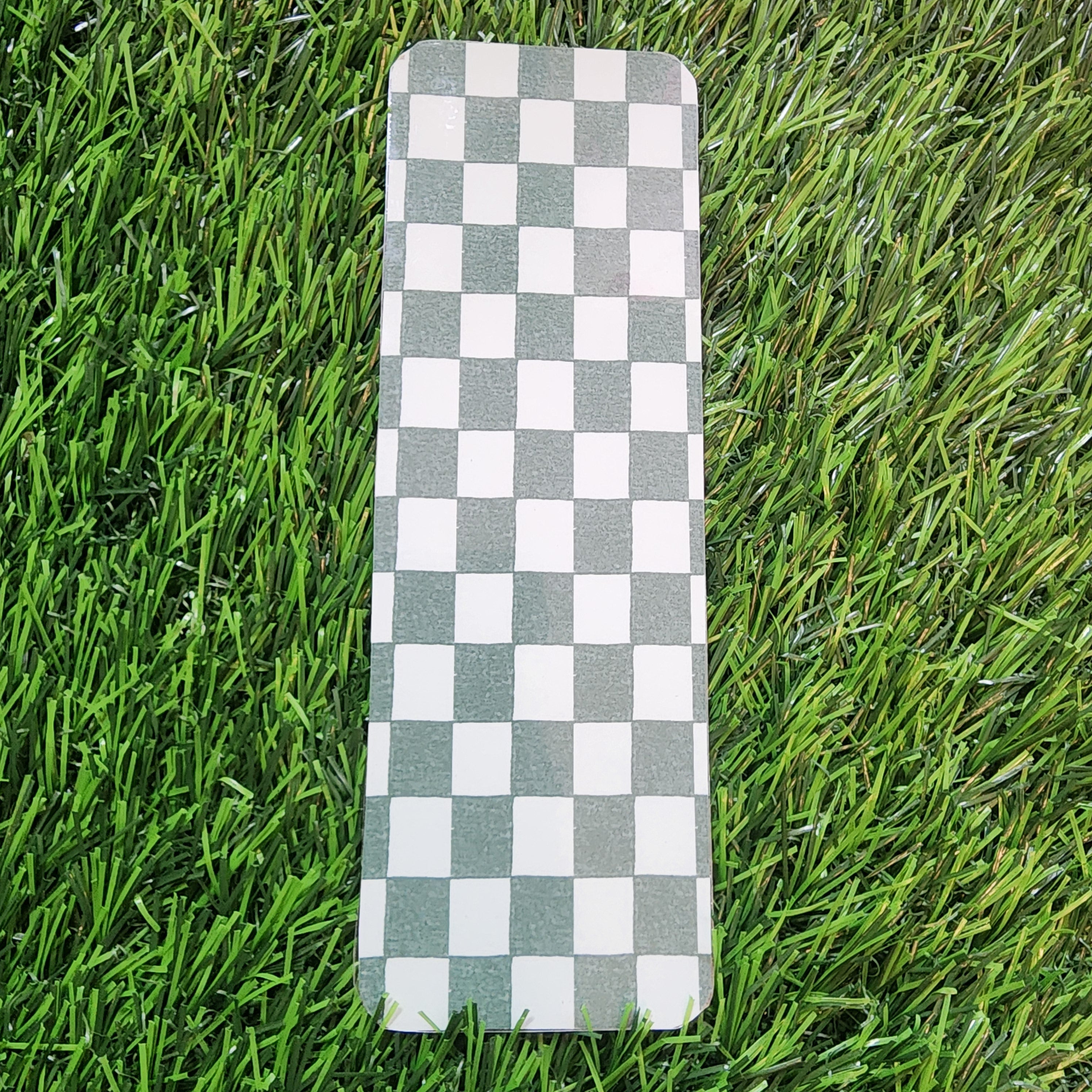 Cozy Green Checkered Bookmark
