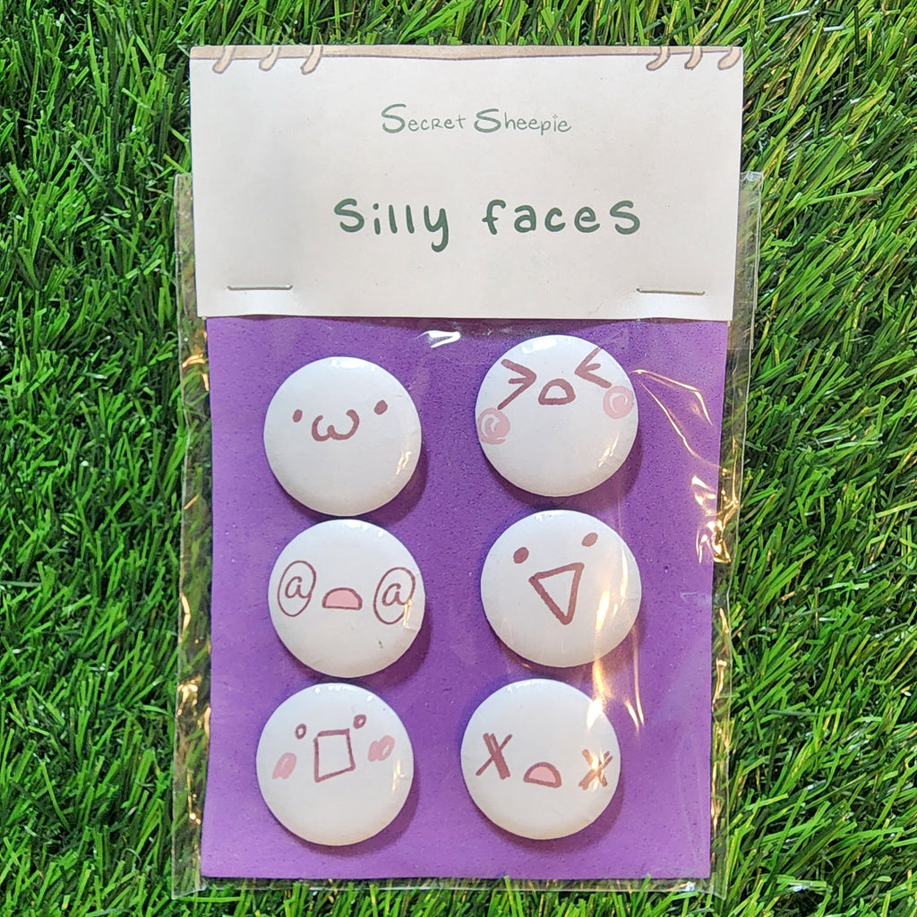 Kawaii Emoticon Pin Set