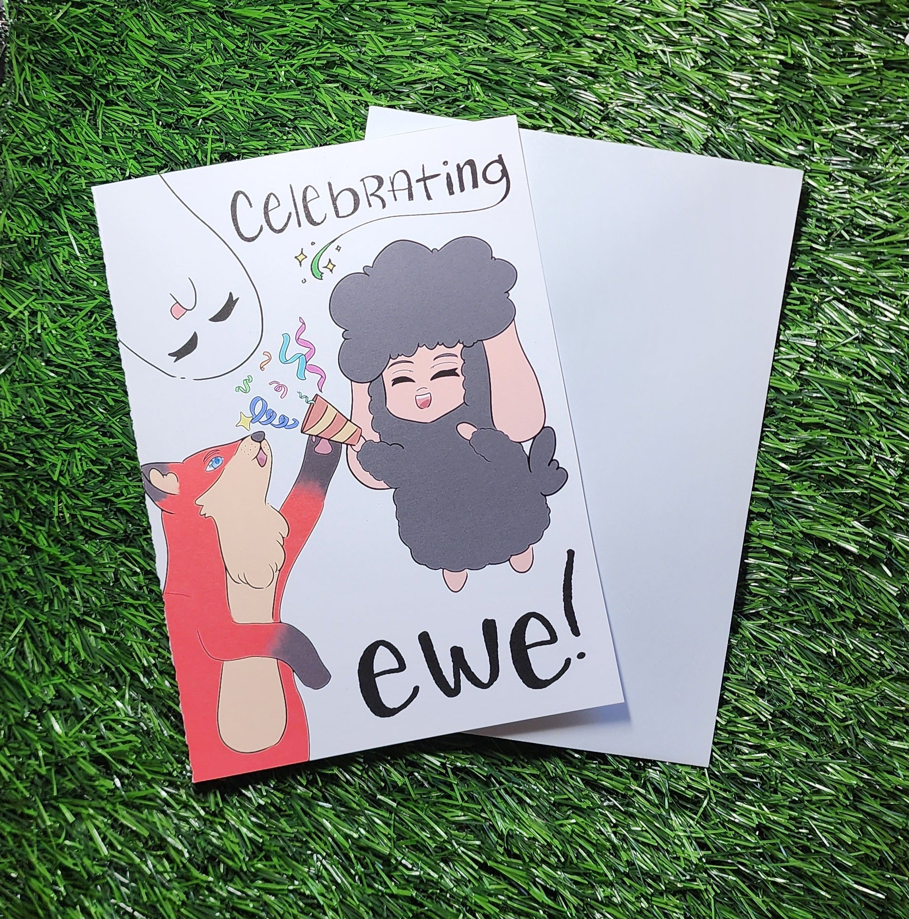 Celebrating Ewe Blank Greeting Card