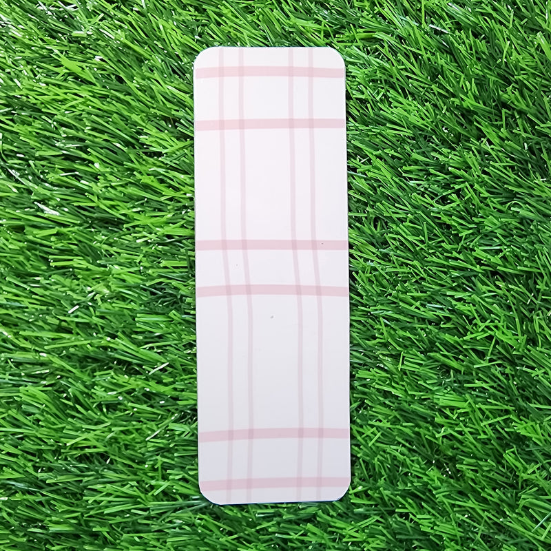 Pink Plaid Bookmark