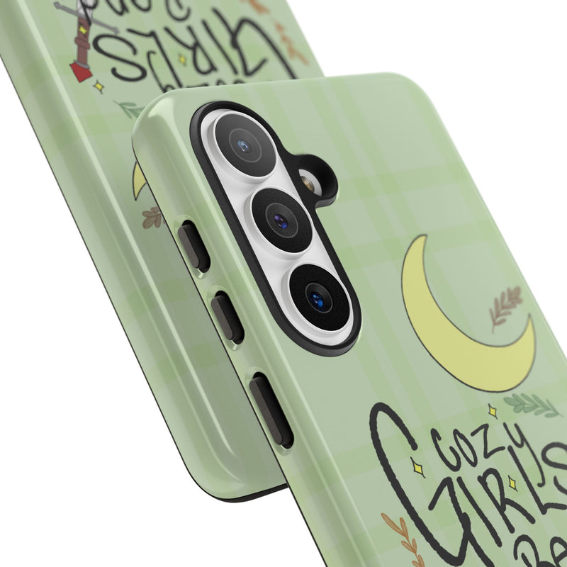Cozy Girls Read Phone Case — Green Moonlit Reading Design