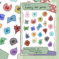 Kawaii Tasty Job Stone Stickers