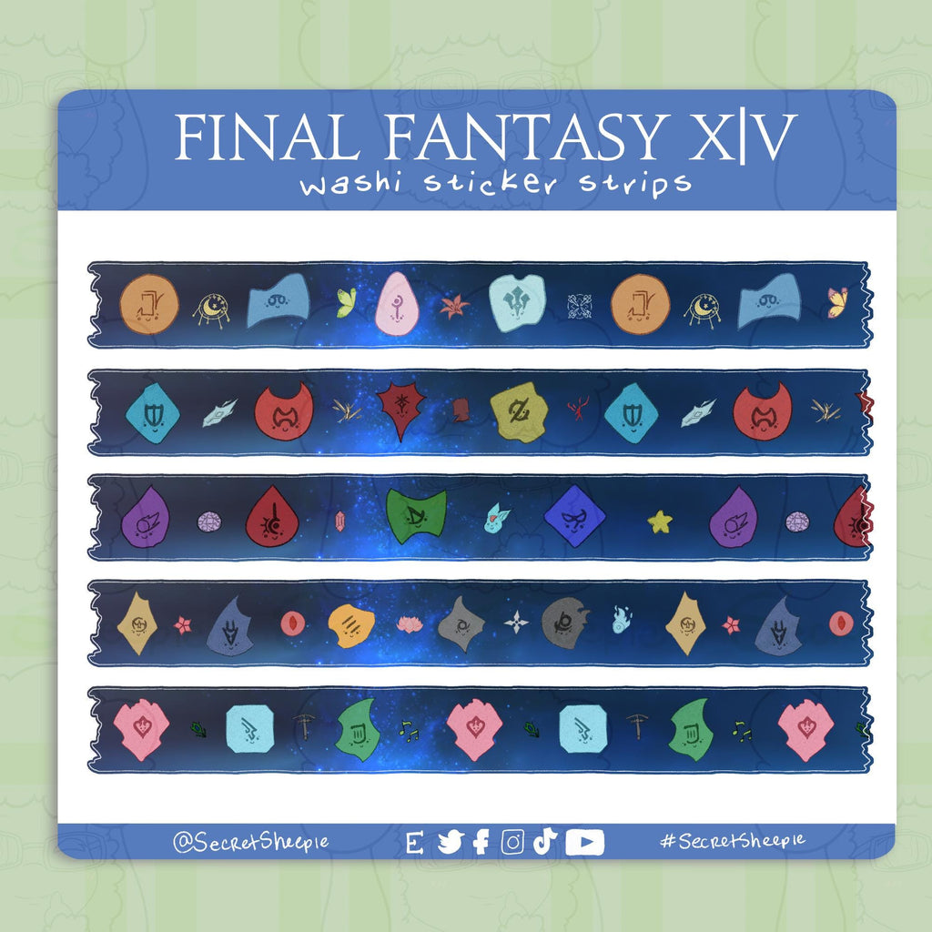 Job Stone Washi Tape Strips Sticker Sheet