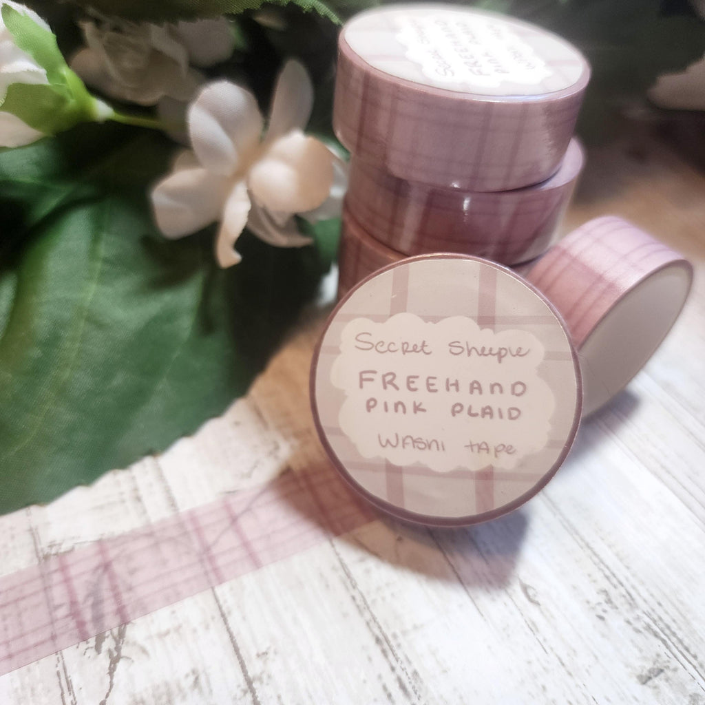 Cozy Pink Plaid Washi Tape