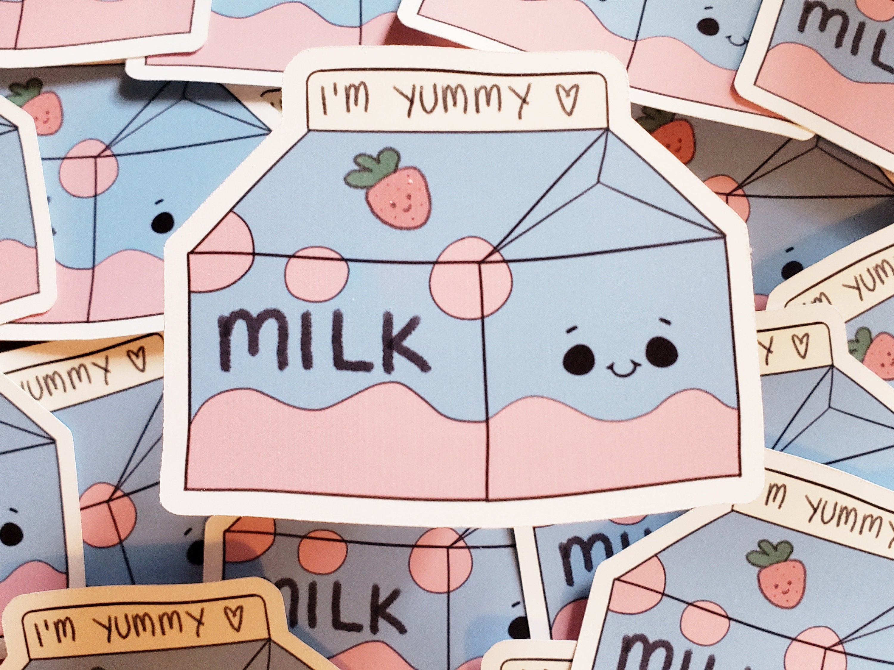 Kawaii Milk Carton Sticker Pack