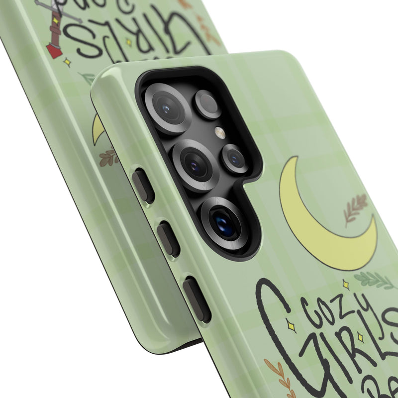 Cozy Girls Read Phone Case — Green Moonlit Reading Design
