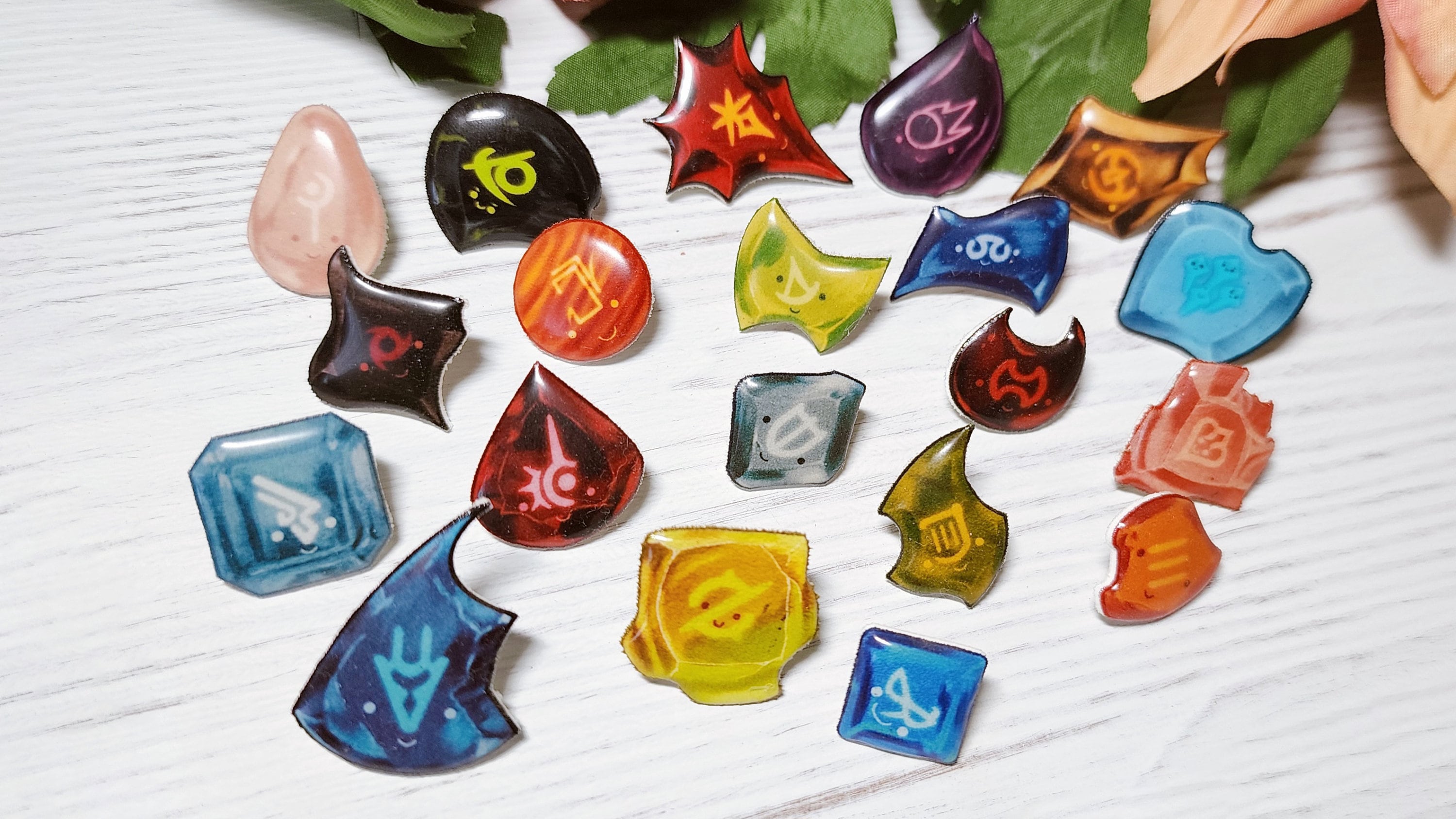 Kawaii DoM+DoW Job Stones — Handmade Pins Bundle