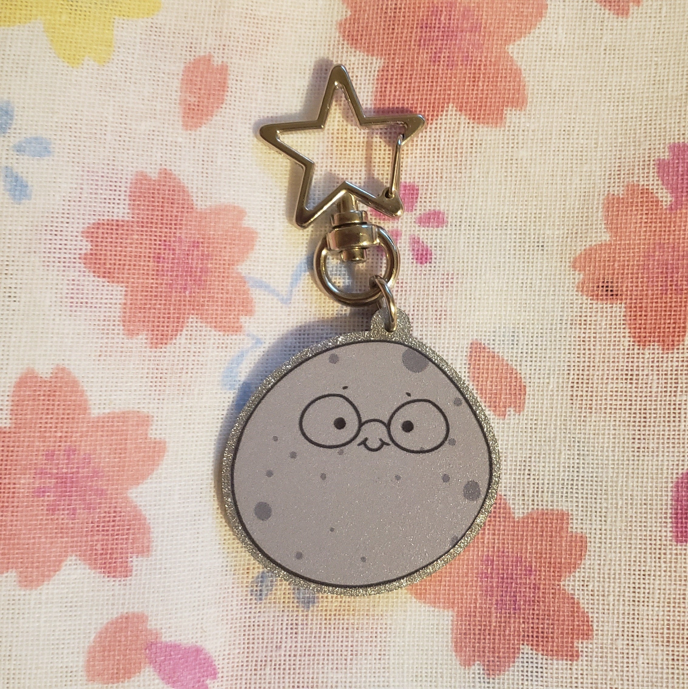 Kawaii Moon Acrylic Charm