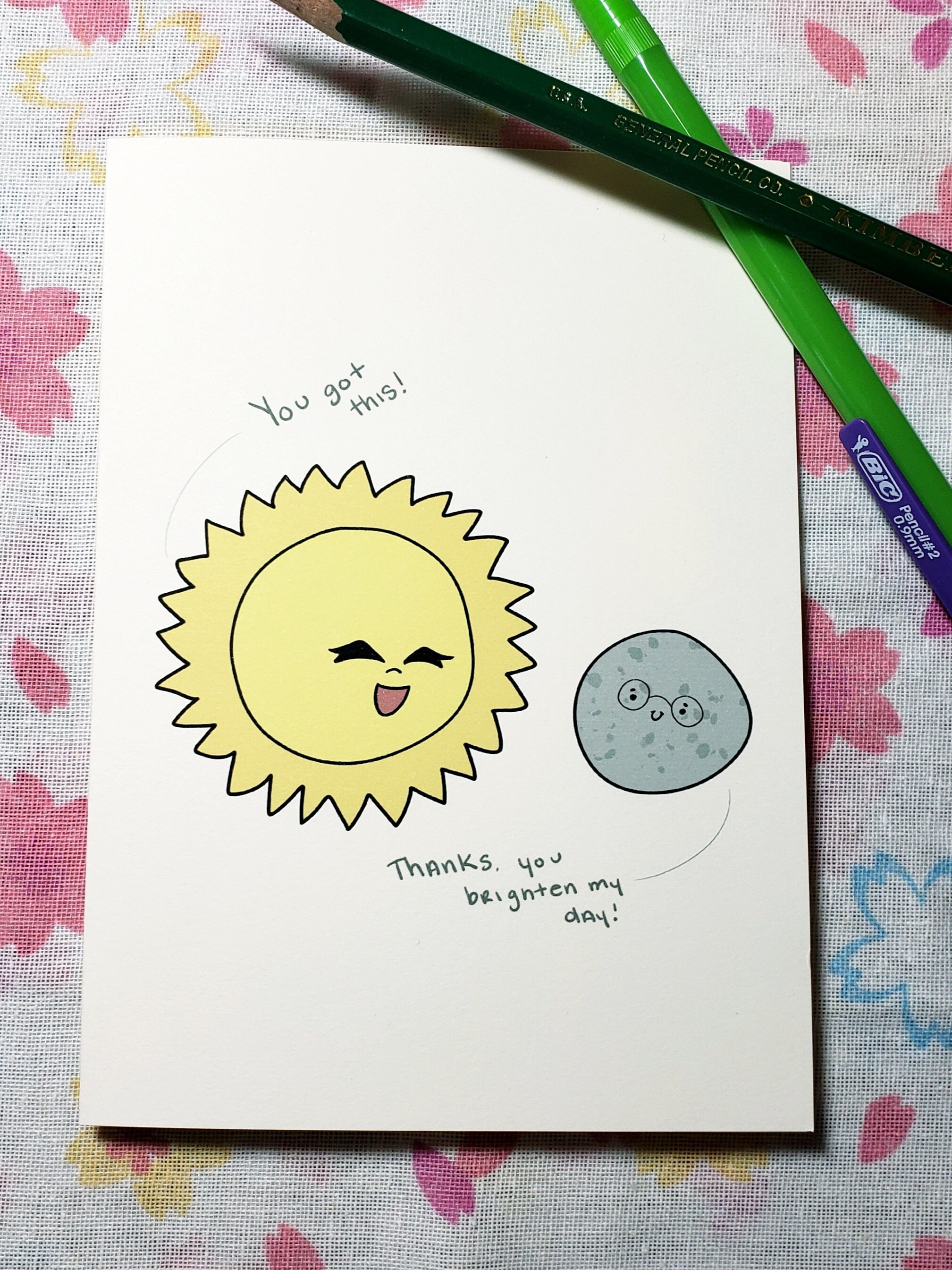 Sunny Smiles & Moonlit Magic Affirmation Greeting Card