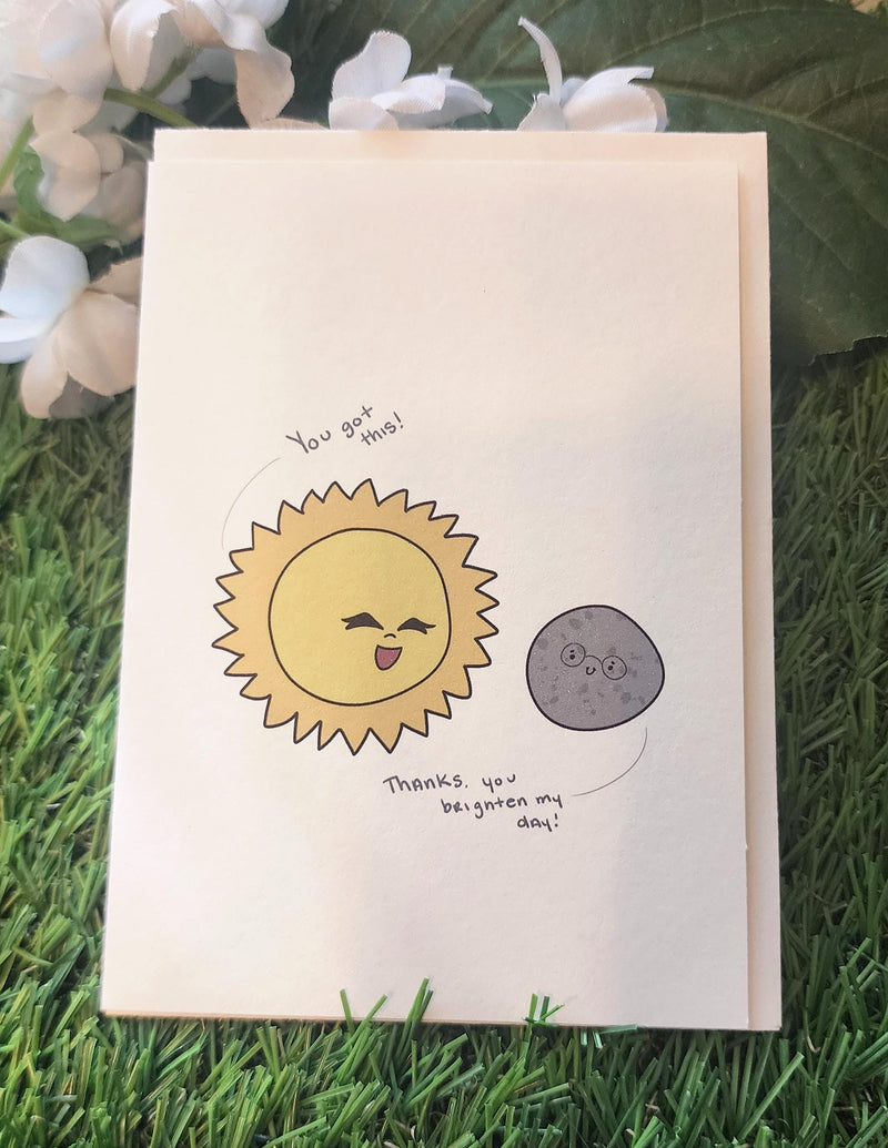 Sun & Moon Pun Blank Greeting card