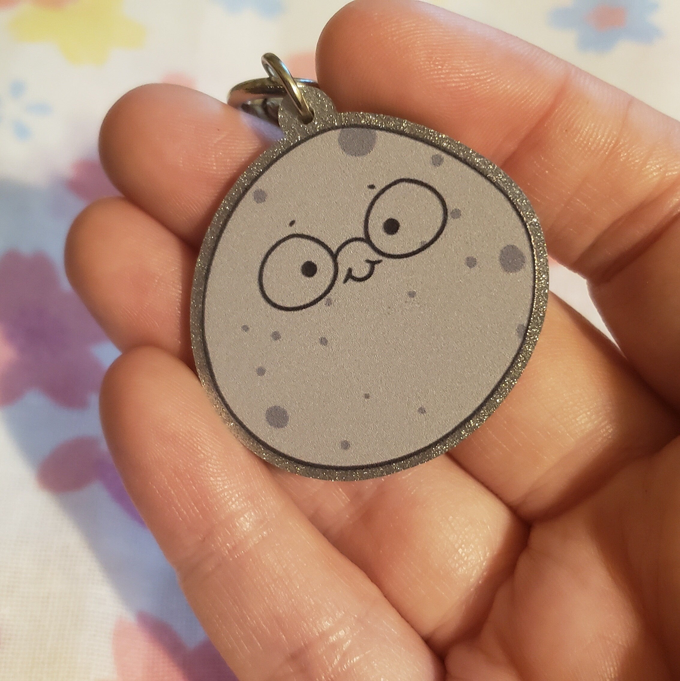 Kawaii Moon Acrylic Charm