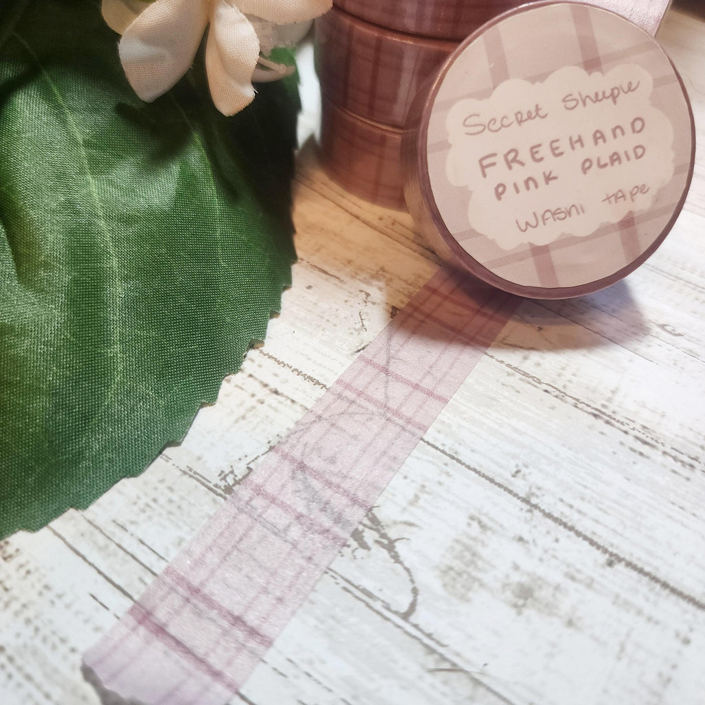 Cozy Pink Plaid Washi Tape