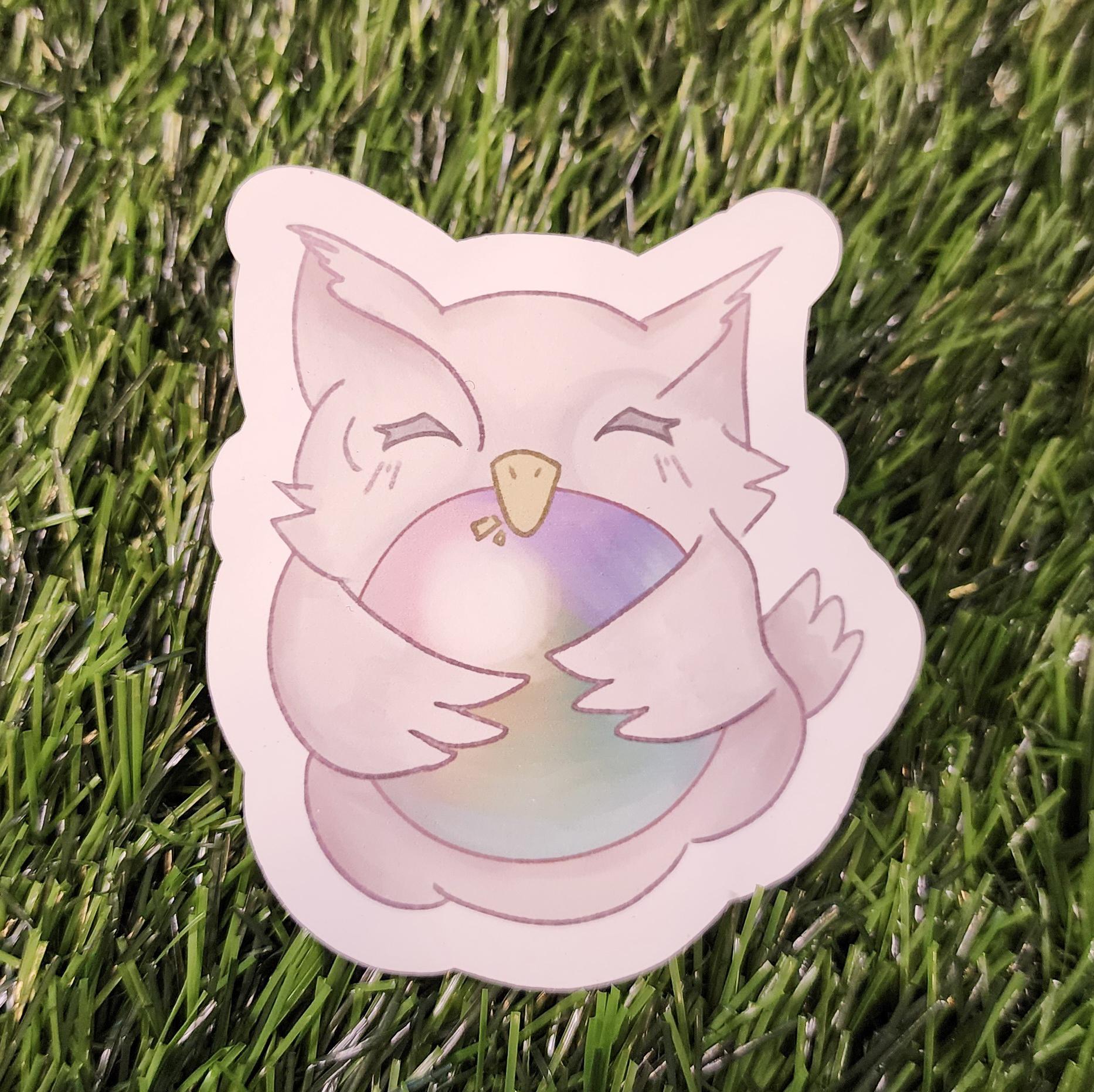 Feh Owl Vinyl Sticker