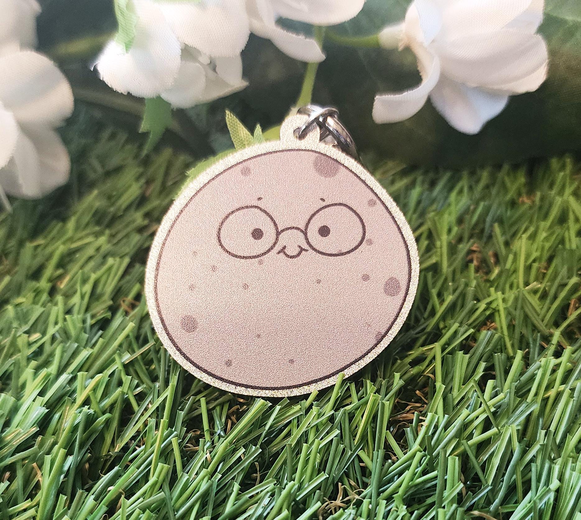 Kawaii Moon Acrylic Charm