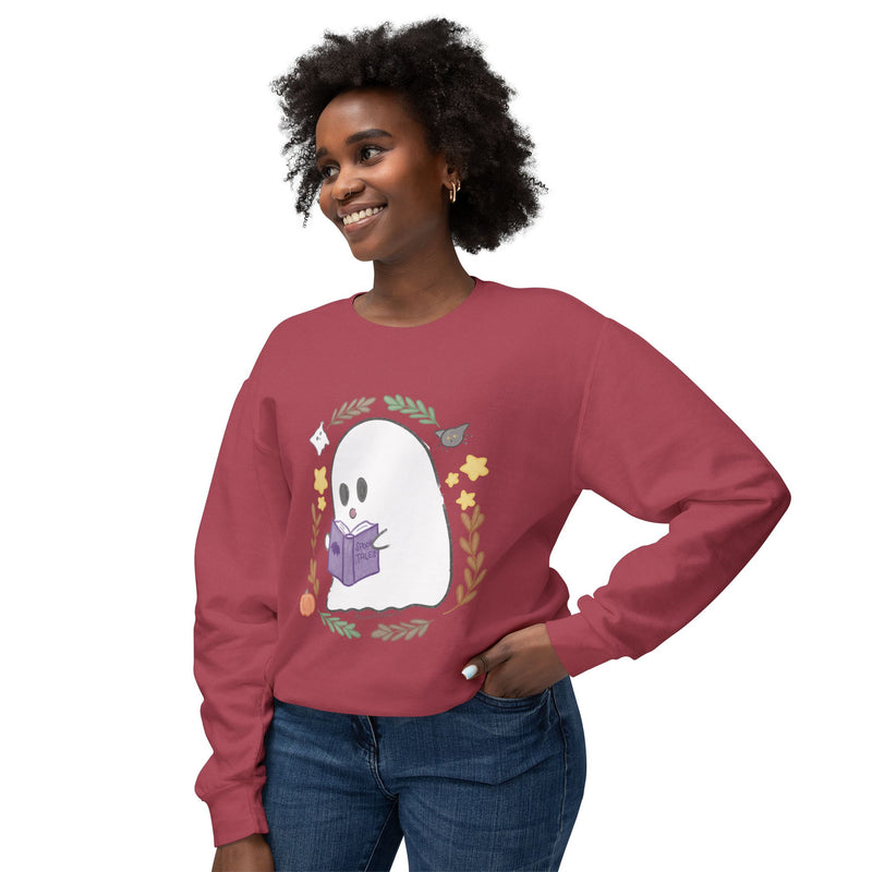 Ghostie Bookworm Cozy Crewneck
