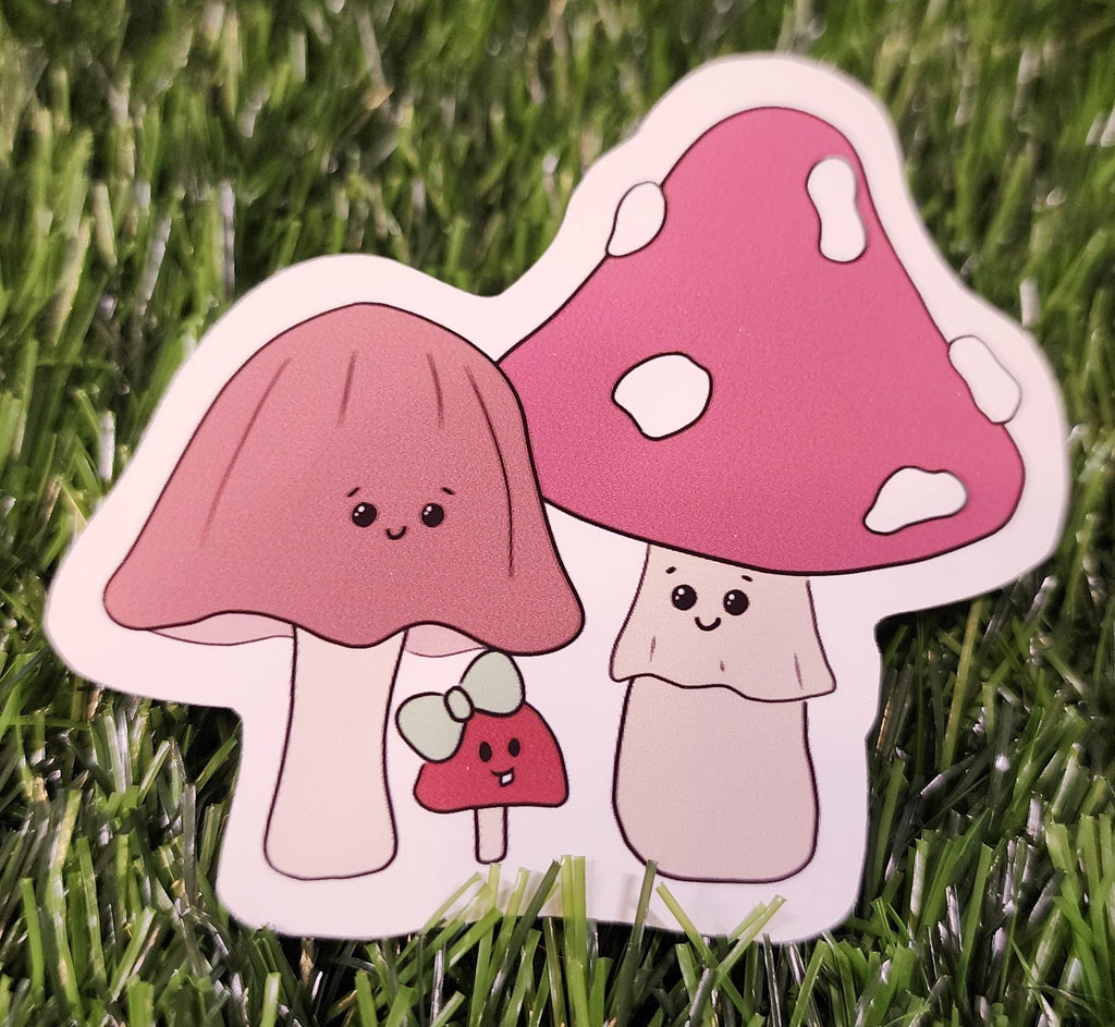Kawaii Mushroom Family