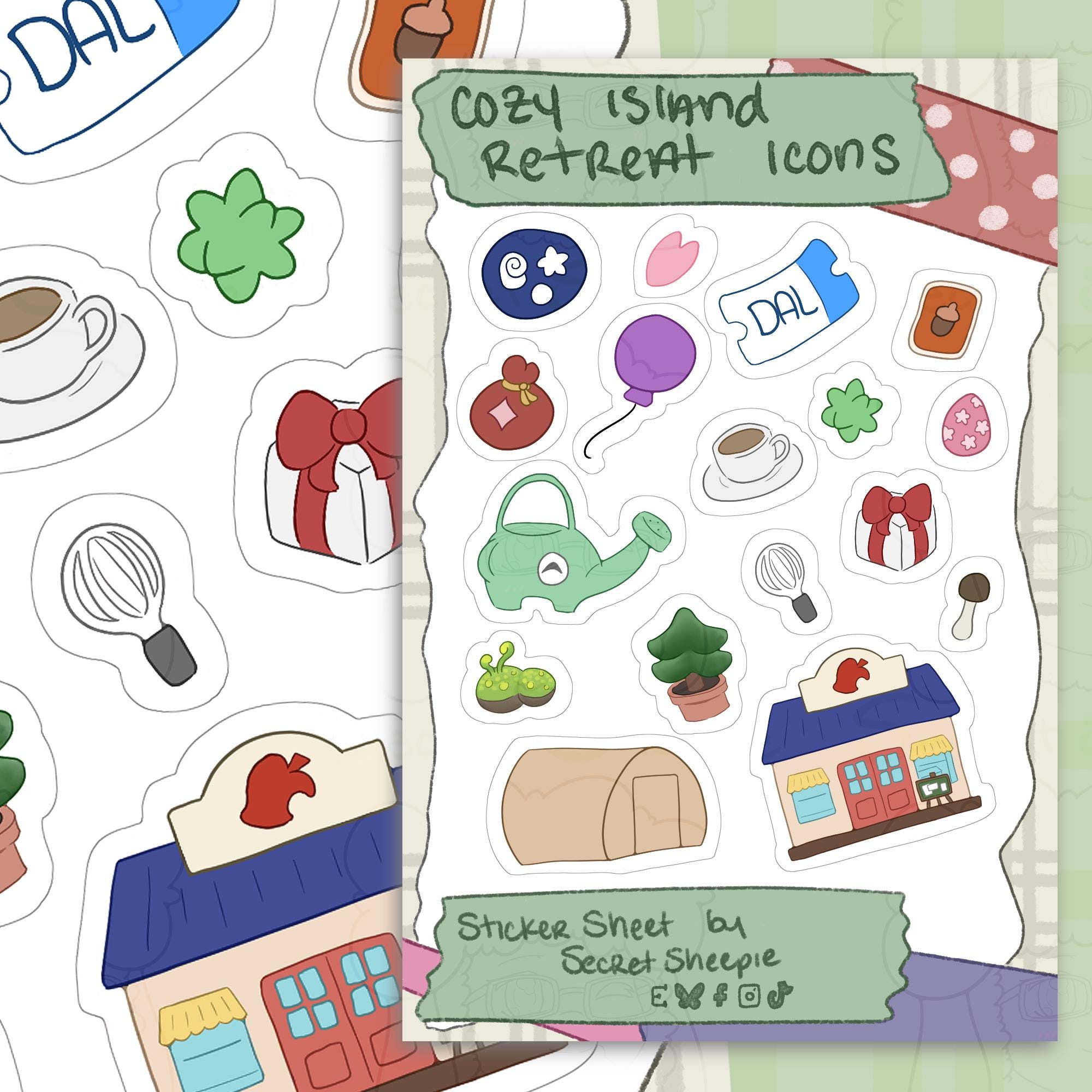 Cozy Island Retreat Sticker Sheet