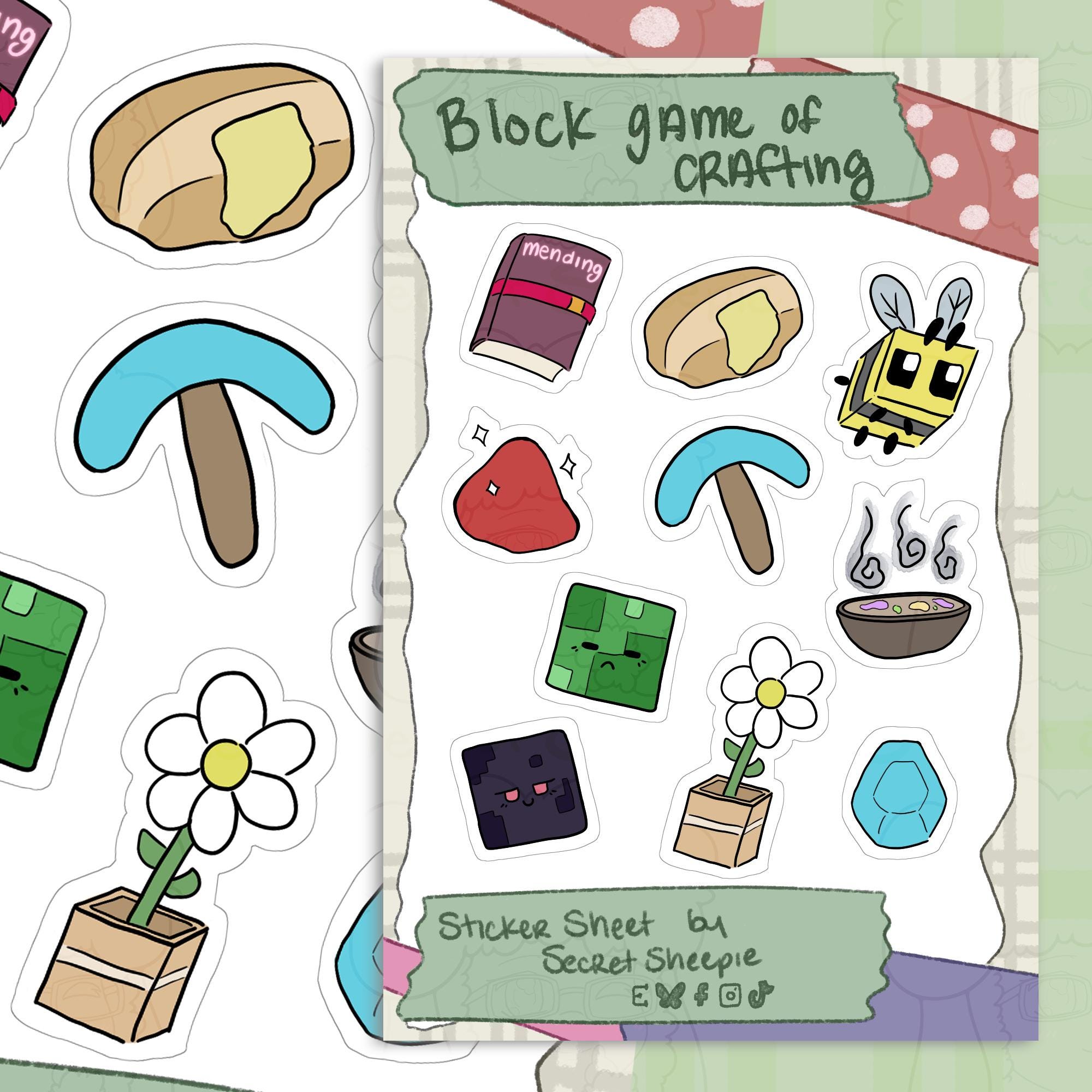 Block Game Sticker Sheet