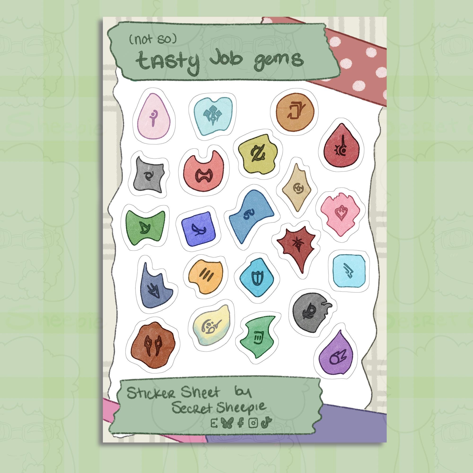 Kawaii Tasty Job Stone Stickers