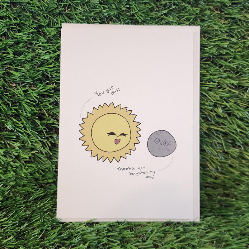 Sun & Moon Pun Blank Greeting card