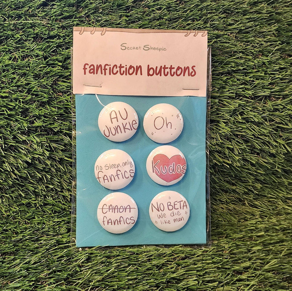 Fanfiction Badge Pin Set