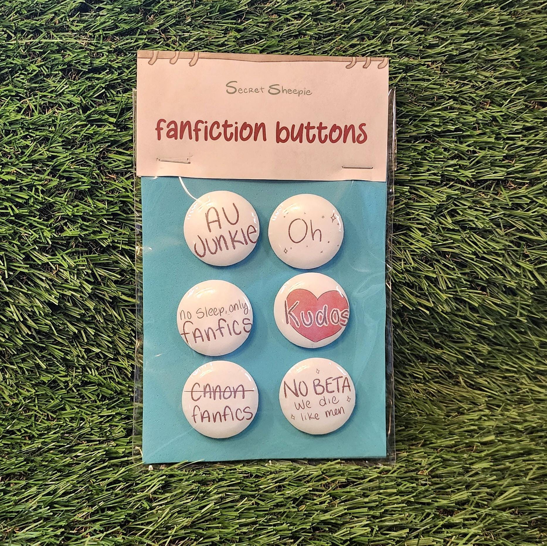 Fanfiction Badge Pin Set