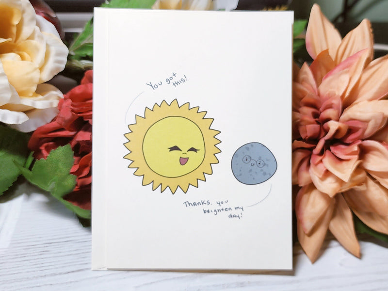 Sun & Moon Pun Blank Greeting card