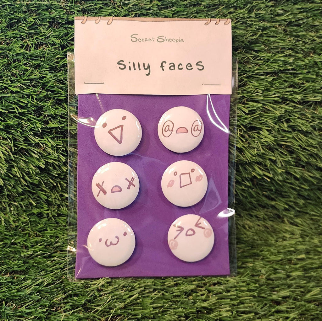 Kawaii Emoticon Pin Set