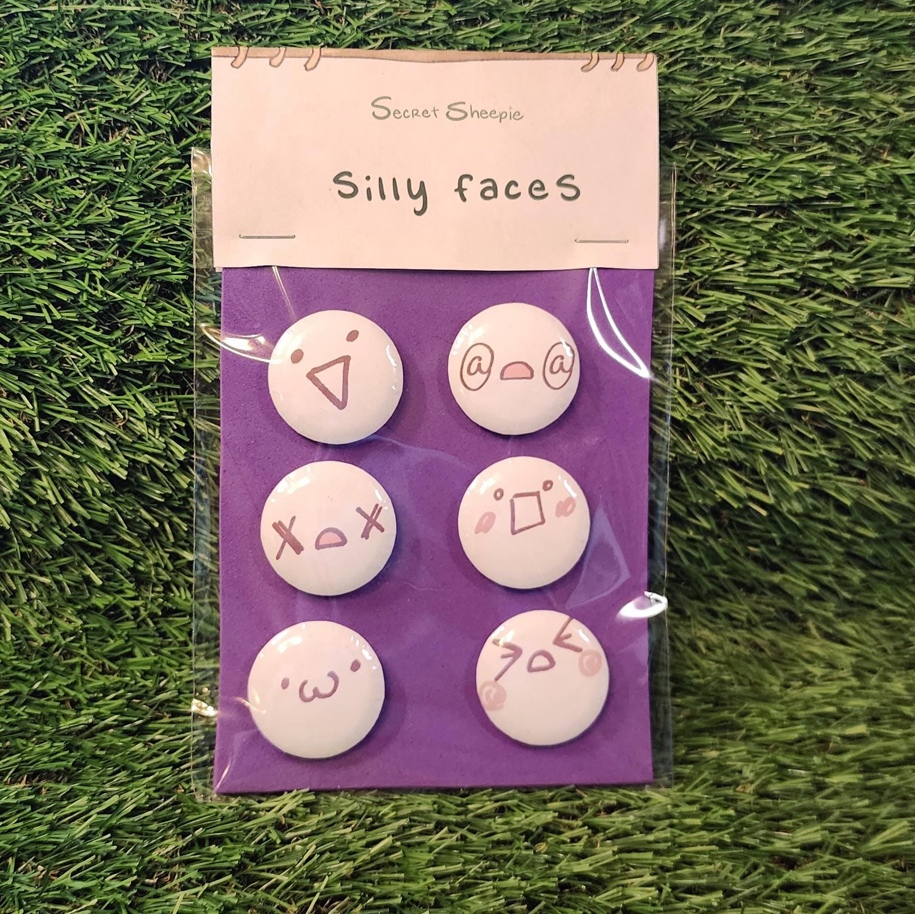 Kawaii Emoticon Pin Set