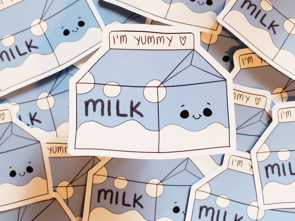 Kawaii Milk Carton Sticker Pack