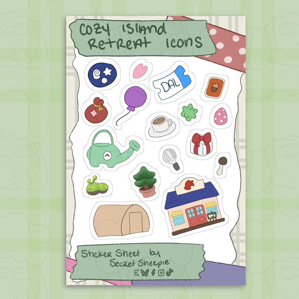 Cozy Island Retreat Sticker Sheet